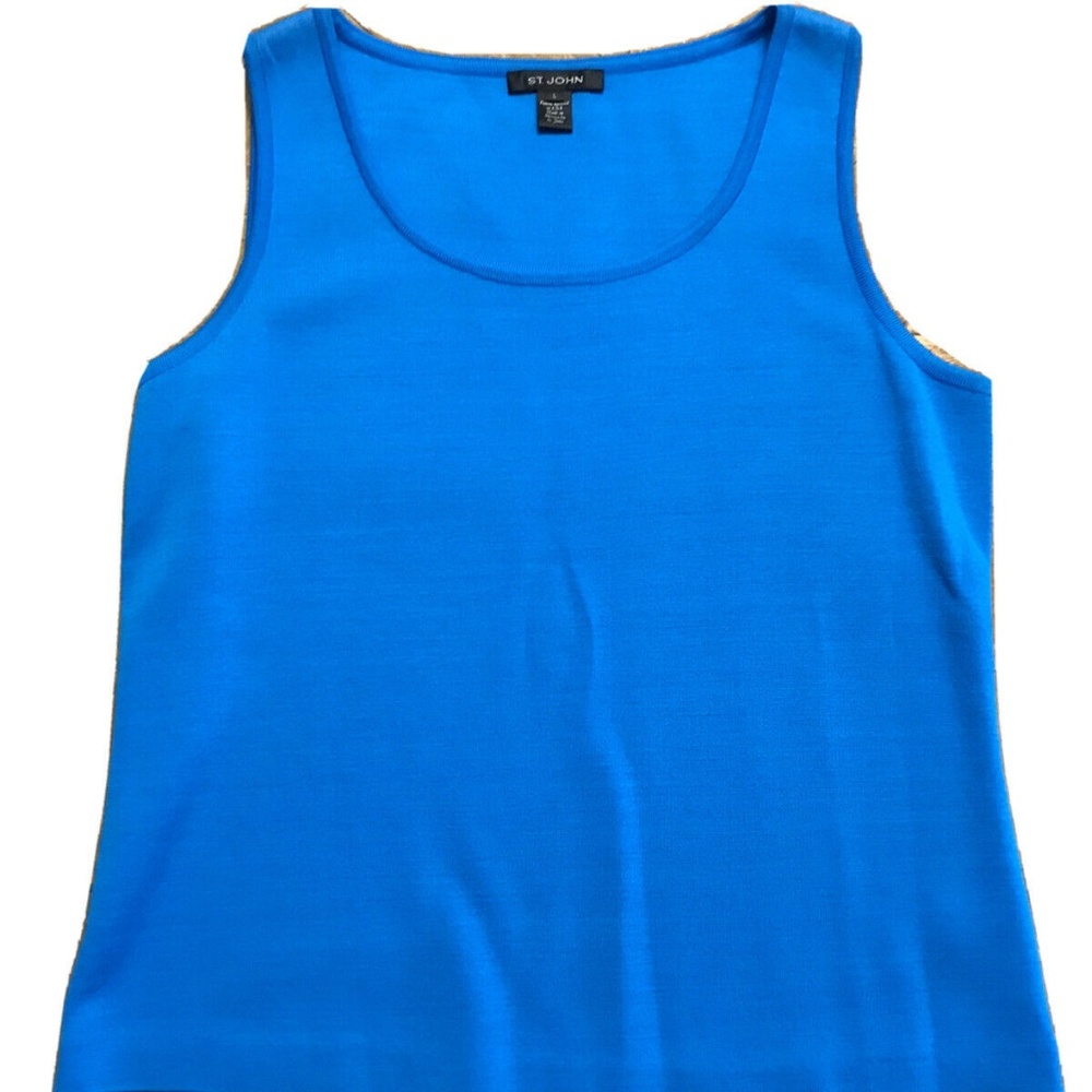St. John Collection Scoop Neck Knit Tank Top Sz L